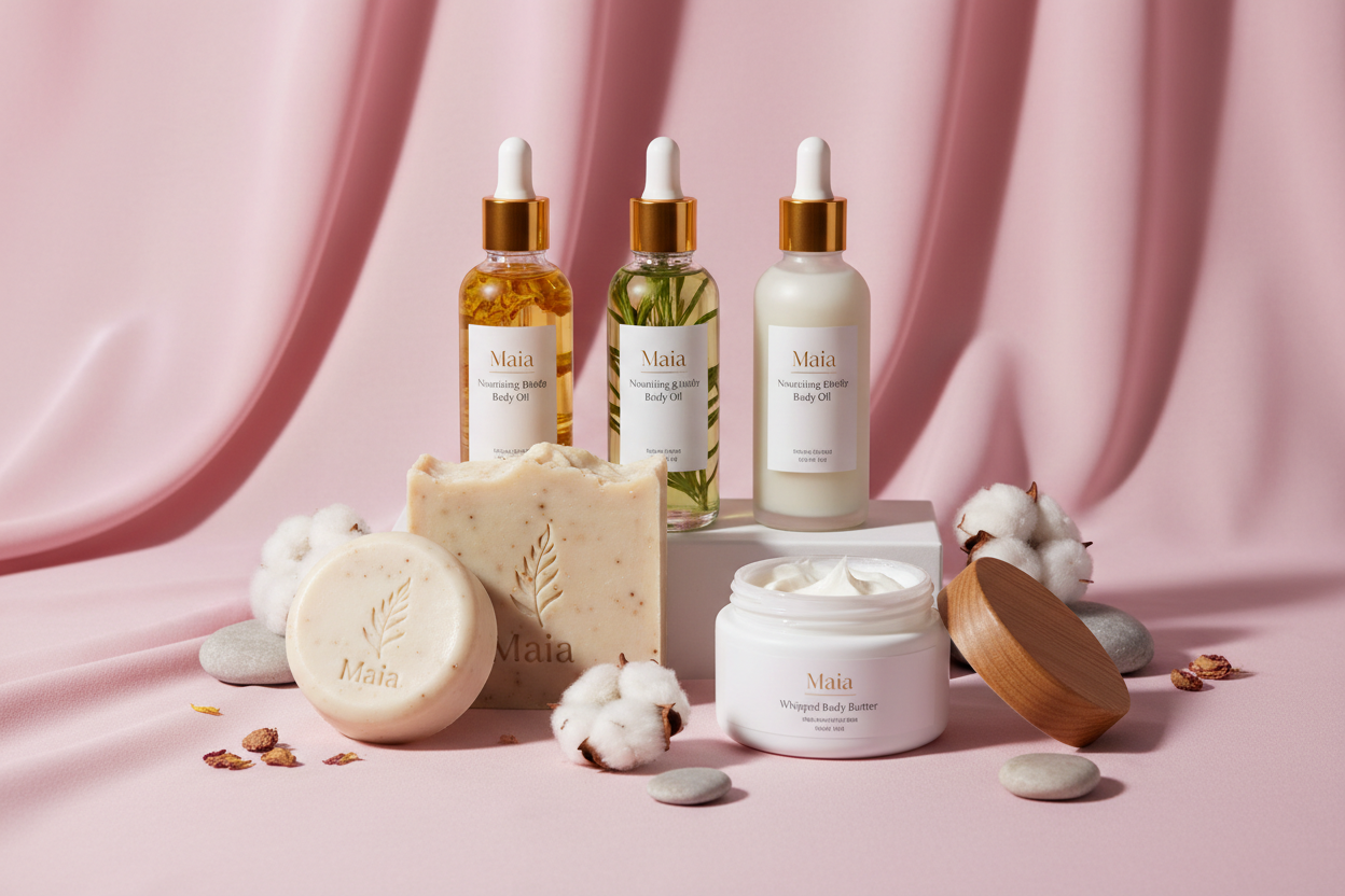 Plutôt pour des savons, huiles et pot de savon pour le corps 