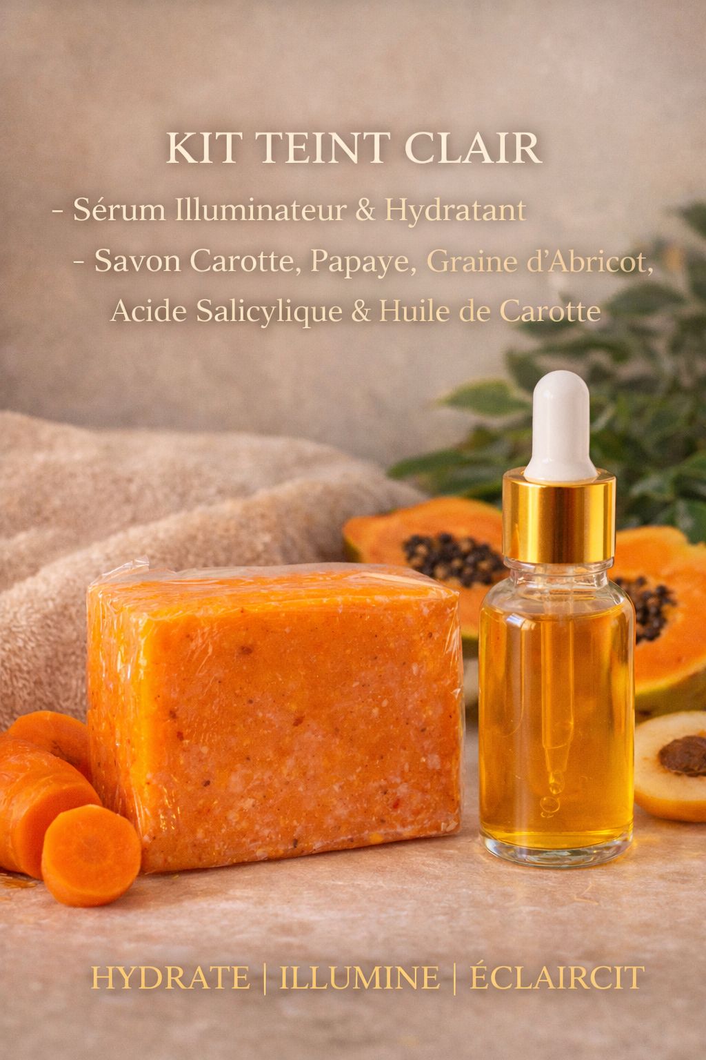 Mini gamme carotte teint clair